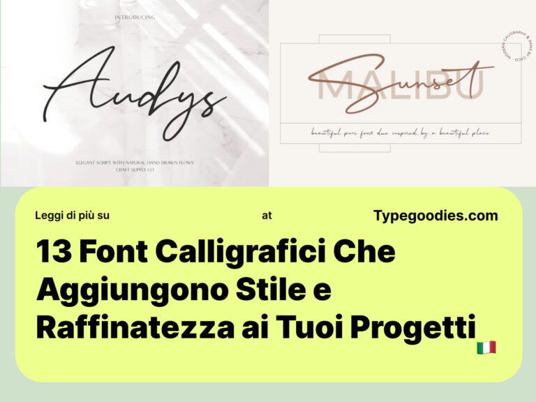 f -13 Font Calligrafici Che Aggiungono Stile e Raffinatezza ai Tuoi Progetti