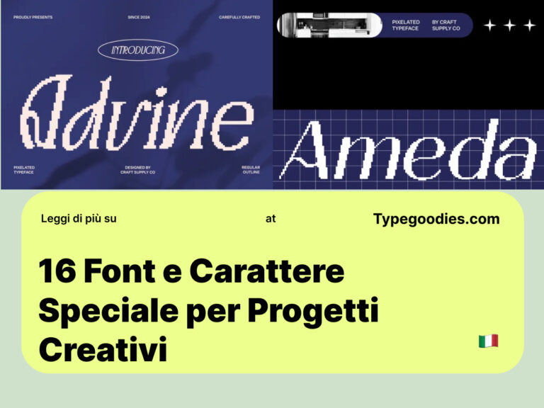 f -16 Font e Carattere Speciale per Progetti Creativi