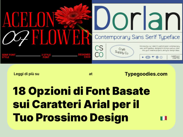 f -18 Opzioni di Font Basate sui Caratteri Arial per il Tuo Prossimo Design