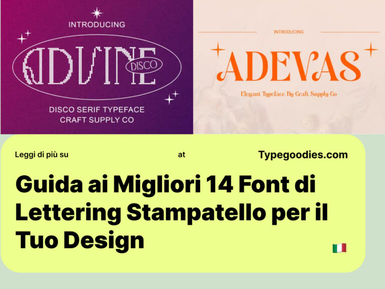 f -Guida ai Migliori 14 Font di Lettering Stampatello per il Tuo Design