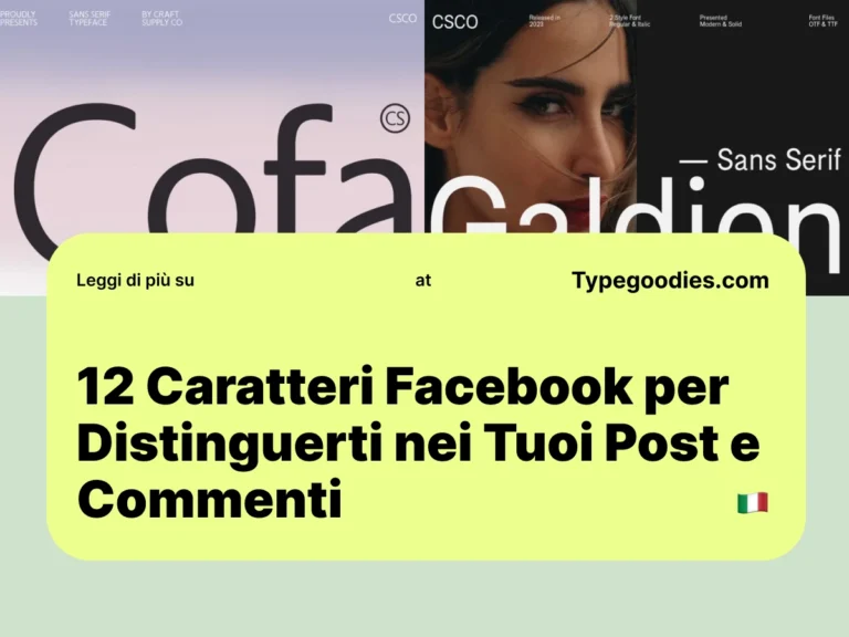 f -12 Caratteri Facebook per Distinguerti nei Tuoi Post e Commenti