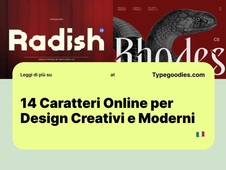 f -14 Caratteri Online per Design Creativi e Moderni